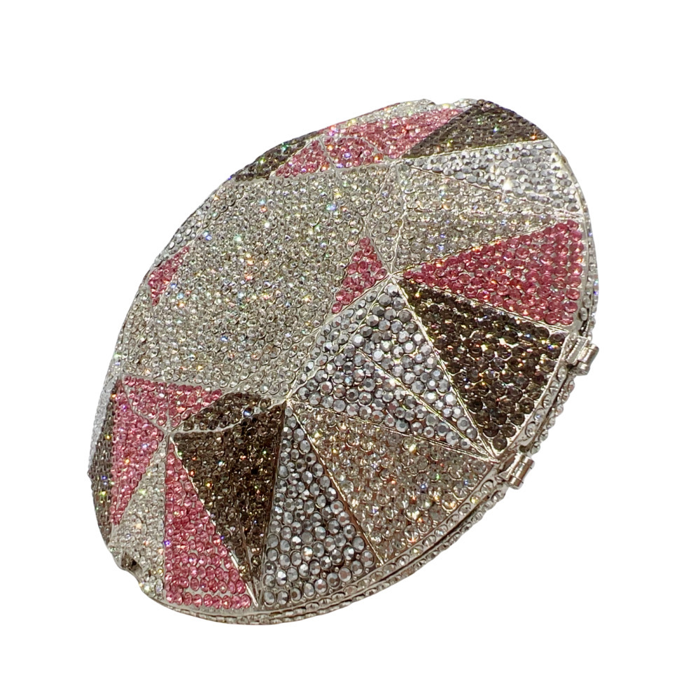 Crystal Clutch Bag, una bolsa de diamantes de cristal, una bolsa de banquete, una bolsa de diamantes de mano, una bolsa de fiesta.