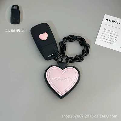 Car key bag – E-Tron Simple Design - type-c-skin-feeling-black-pink-heart-sticker-black-and-pink-heart-bracelet