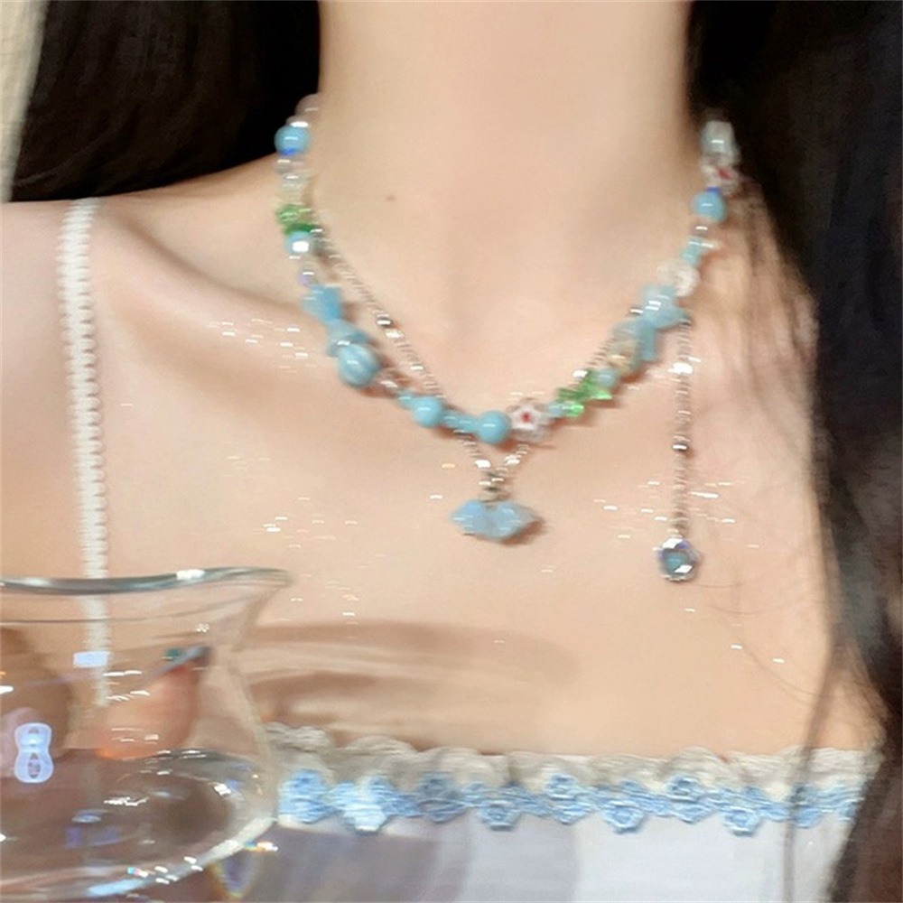 8# 은방울꽃 비즈 목걸이