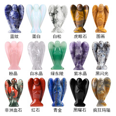 クロスボーダー天然水晶2インチ天使置物天然宝石エネルギー石彫刻件蛍石天使卸売り