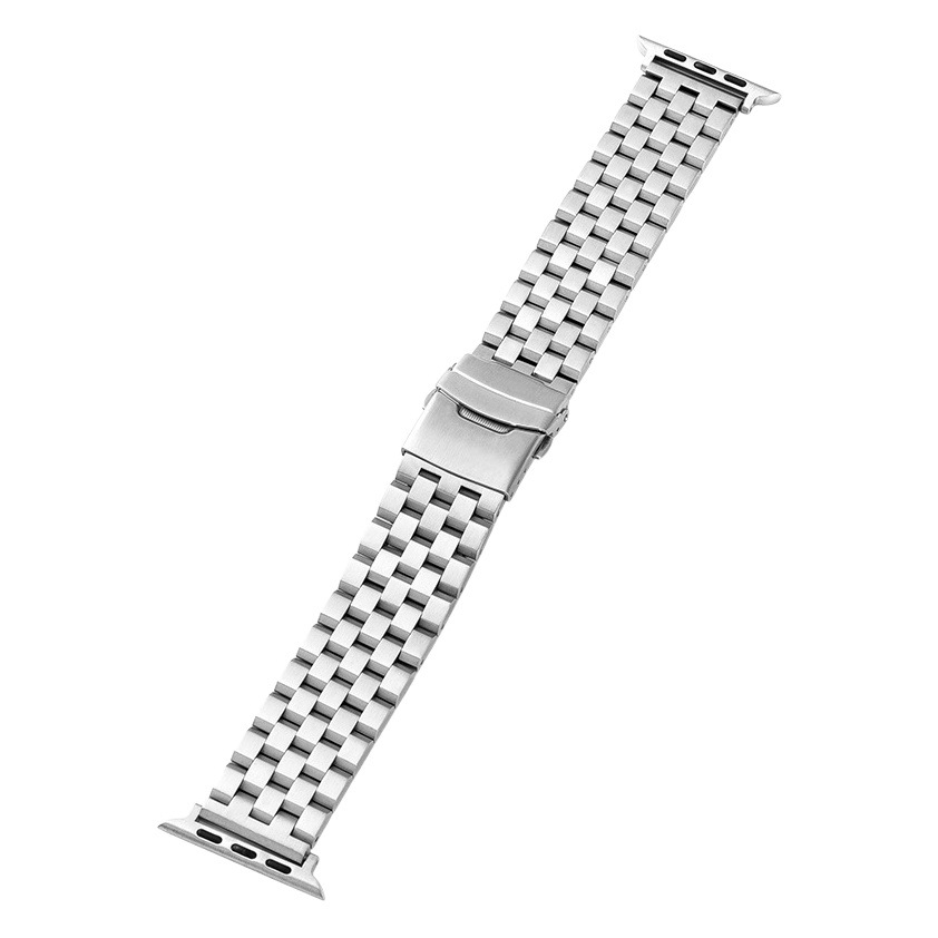 Aplicable a Apple Watch1/8 Apple Samsung Huawei GT Series GT2/GT3Pro correa de acero macizo con cinco cuentas