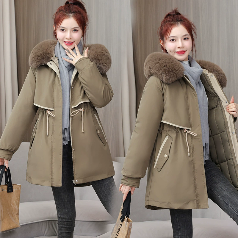 Long removable keep warm down jacket with down, 2023 years, mid-length, fitted