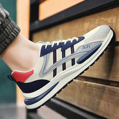 阿甘男鞋2023新款夏季透氣青少年休閒跑步運動鞋男款增高老爹潮鞋