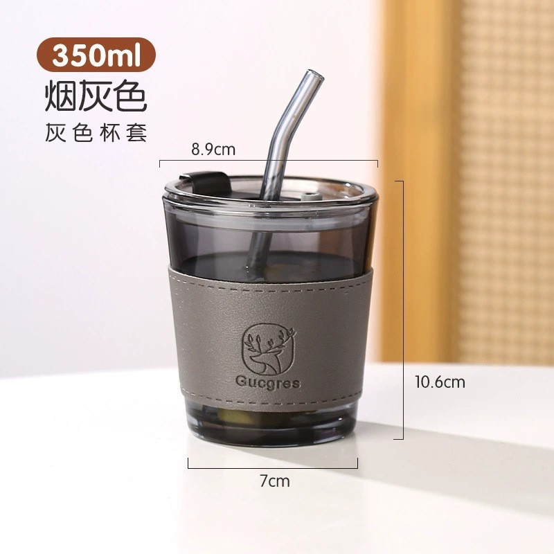 Conjunto de copo pequeno cinza + cervo 350ML / 401-500ml