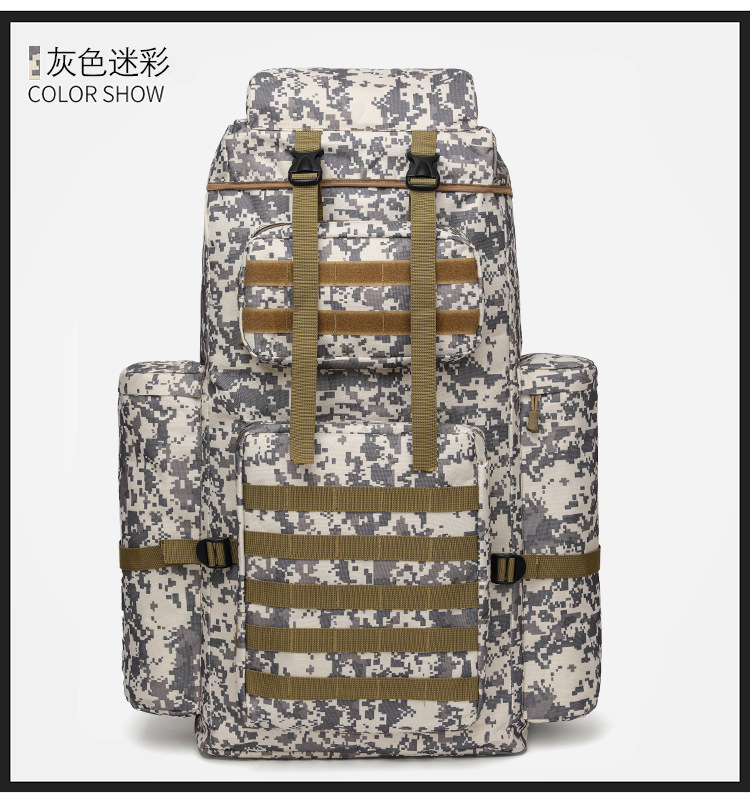 Mochila deportiva de montaña, mochila de gran capacidad, mochila multifuncional de campamento al aire libre, mochila resistente al desgaste, mochila de viaje resistente al agua