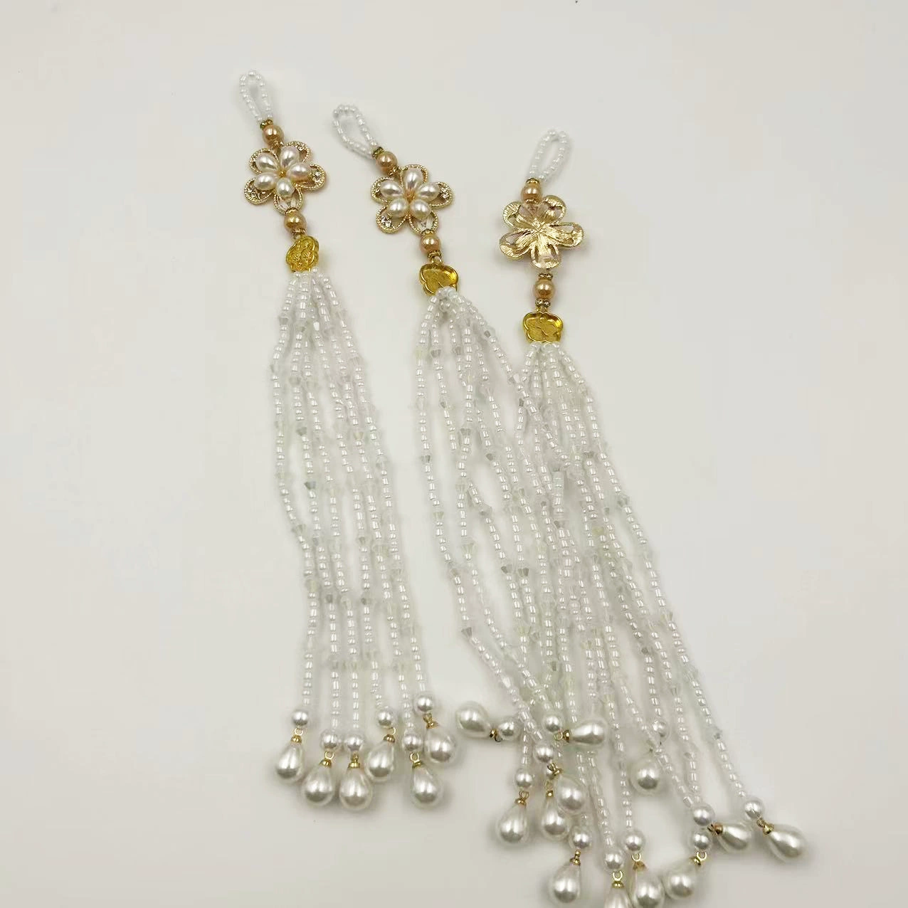 Подвеска из рисовых бусин в форме цветка сливы, новинка 2025 года, головной убор для ханьфу, украшение в китайском стиле, аксессуары с кисточками, этнический стиль, аксессуары в национальном стиле, трендовые аксессуары