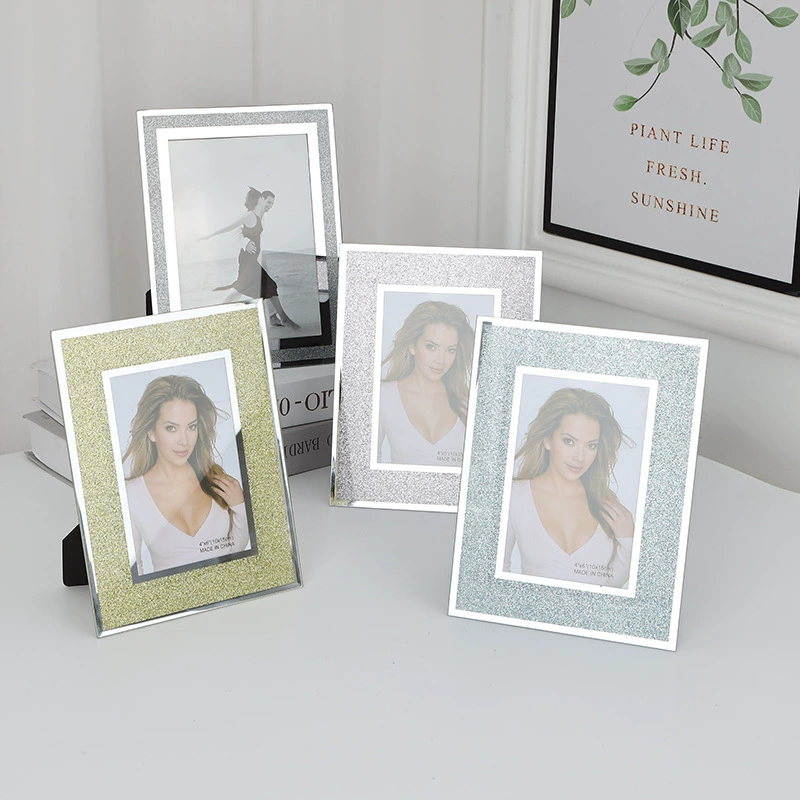 Серебряный порошок фоторамка стол оптом фоторамка сертификат рамка Хрустальная честь сертификат рамка награда стол Стеклянная фоторамка