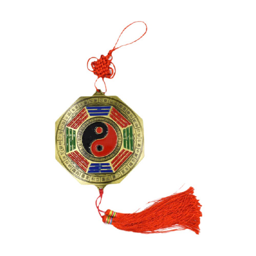 Feng Shui Supplies Colorful Alloy Bagua Mirror Pendant Wholesale Twenty Four Solar Terms 12 Zodiac Tai Chi Yin Yang Bagua Mirror