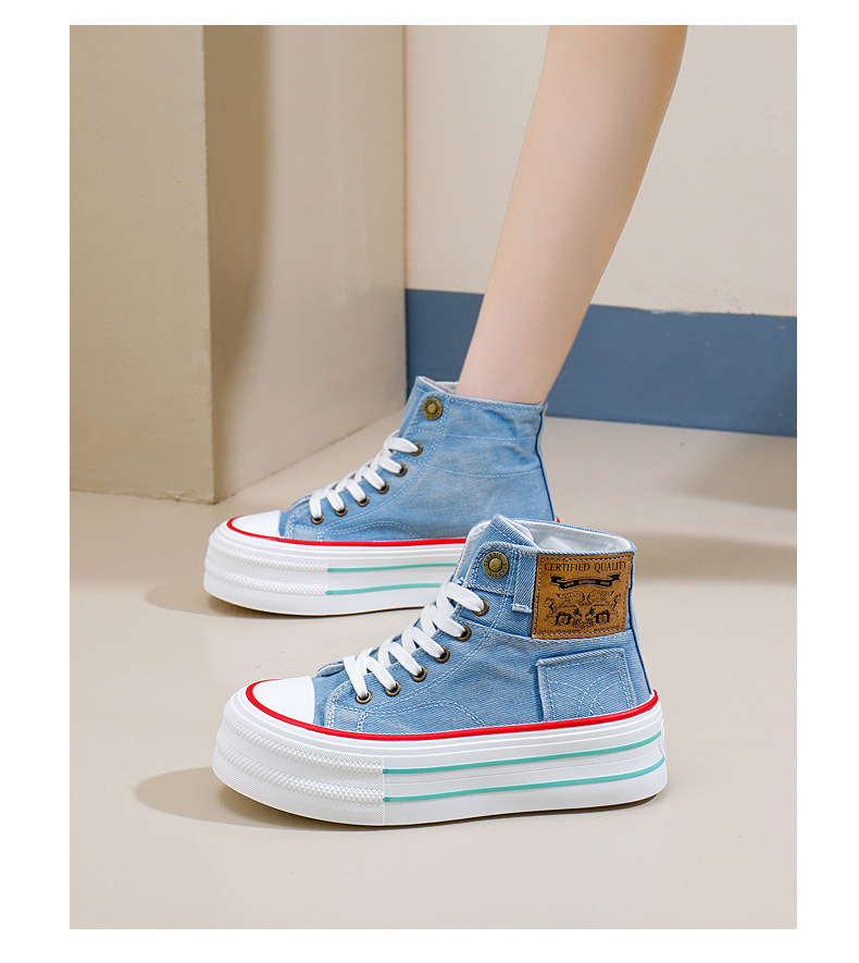 Damen Running Schuhe Mit Dicker Sohle Aus Canvas Für Den Alltag_voghion.com