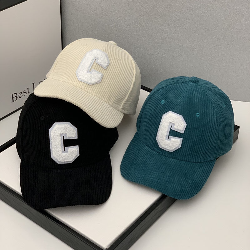 Mode Cord Baseball Kappe Damen Buchstabe C Snapback Hut Frauen Einkaufen Dress Up Einstellbare Casual Caps Hip Hop Hüte – Detail 2