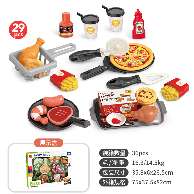 Juego de juguetes de juegos para niños, juegos de simulación de comida para niños y niñas, juegos de hogar, hamburguesas de sushi, postres de barbacoa