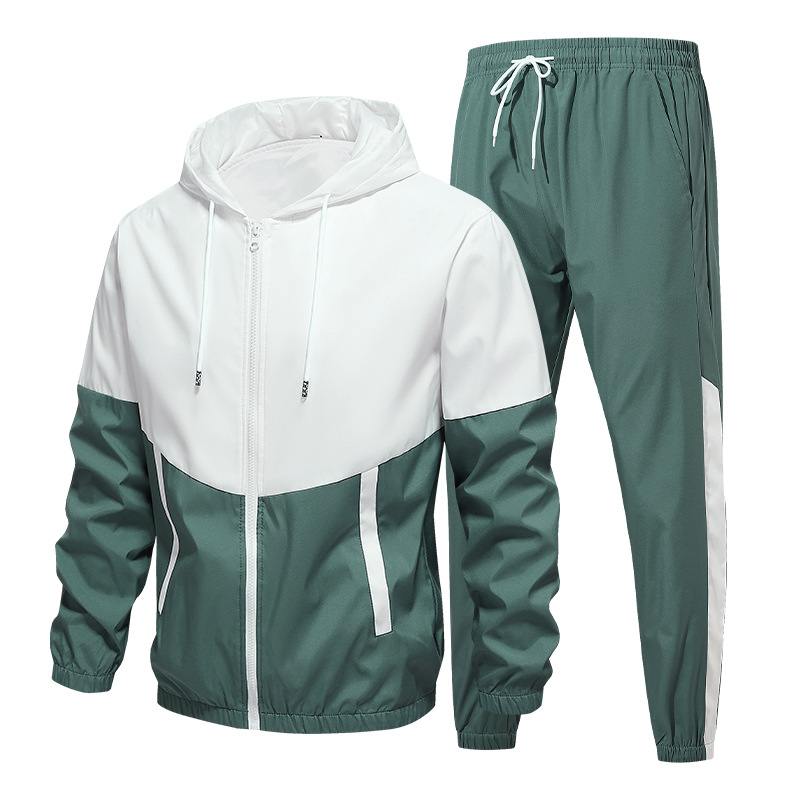 Transfronterizo M - 6XL chaqueta con capuzas de primavera hombre nuevo juego deportivo de otoño hombre dos piezas de fábrica al por mayor