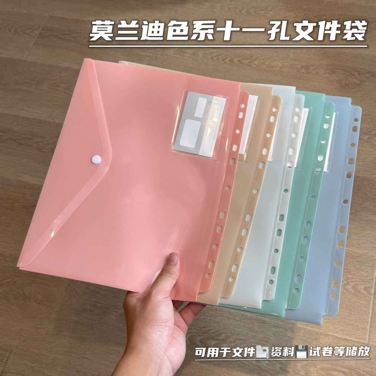 Amazon's Best-Selling Cross-Border A4 Folder 11-Hole File Loose-Leaf Bag Office Storage Folder File Bag Insert Bag