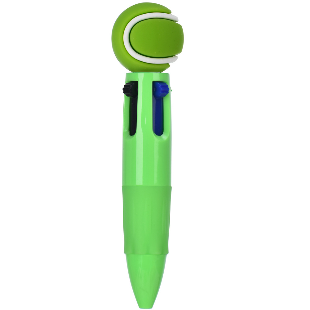 Transfronterizos para bonitos bolígrafos de fútbol, baloncesto, rugby, bolígrafos multicolores de dibujos animados de cuatro colores