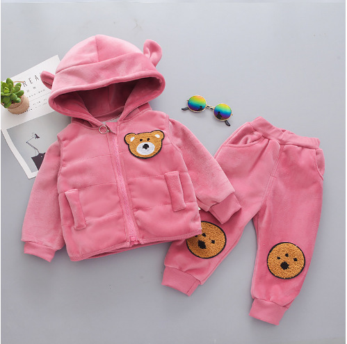 Children's clothing new autumn set for girls three-piece set children's autumn clothes autumn style boys set foreign trade distribution