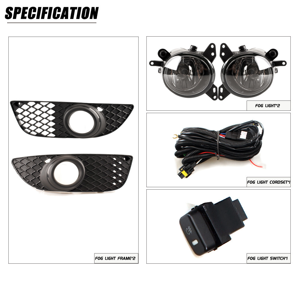 Aplicable para el conjunto de lámparas de niebla Mitsubishi Lancer 07 - 08 lámpara de niebla, lámpara de barra frontal, lámpara de colisión, cableado