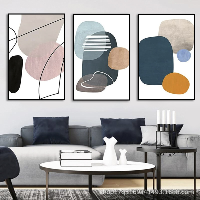MPLONG aesthetic wall art decorative painting abstract simple natural home color block canvas HD printing core