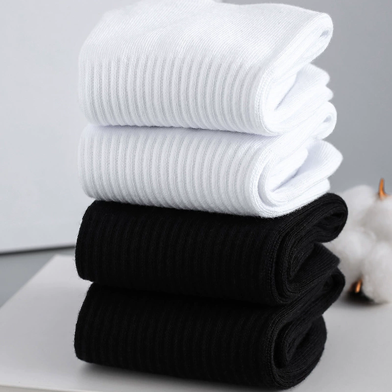 Men's Cotton Knee Socks, Demi-Season Breathable, Deodorized & Sweat-Absorbent, One Size