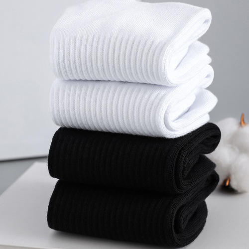 Socks spring and summer mid-calf socks men's pure cotton sports basketball socks Zhuji short socks white breathable mesh shallow mouth boat socks