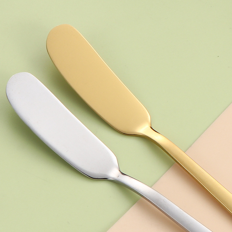 304 espátula de mantequilla de acero inoxidable creativa estilo coreano espátula de mantequilla de oro espesa mango de pan mermelada crema espátula de mantequilla