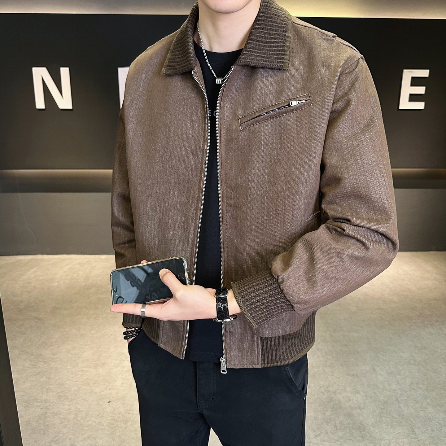 2026 new autumn jacket, men's high-end design baseball jacket, model A-26812
