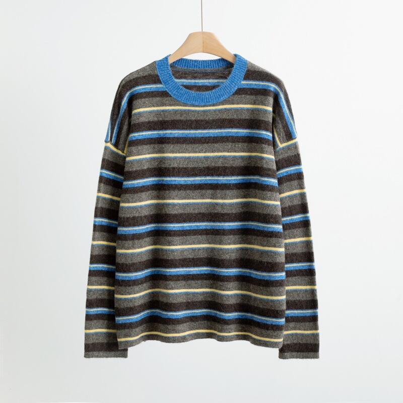 2025 Autumn/Winter Korean Style Women's Wool Knit Sweater Loose Versatile Thickened Warm Base Layer Top