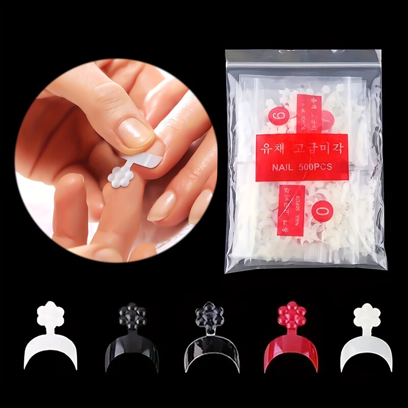 Manicure Plum Blossom Extension Armor French Nail Fake Nail 500 Crescent Moon French Edge Armor Art Armor Factory Outlet