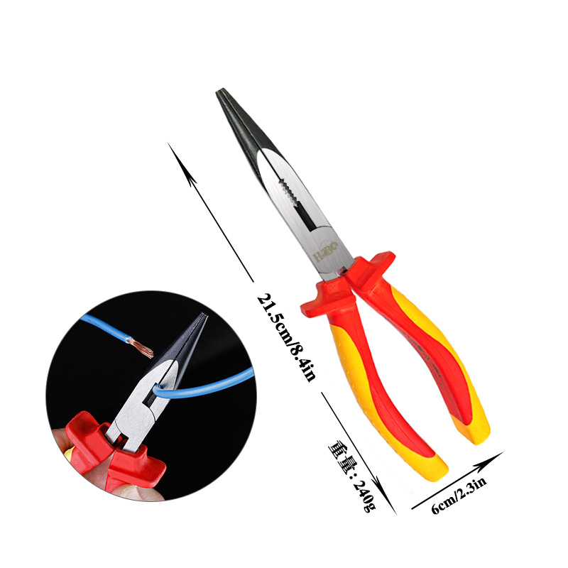 Alicates para electricistas multifuncionales transfronterizos, serie de aislamiento, alicates para pelacables, alicates de punta fina, alicates para cables especiales para electricistas