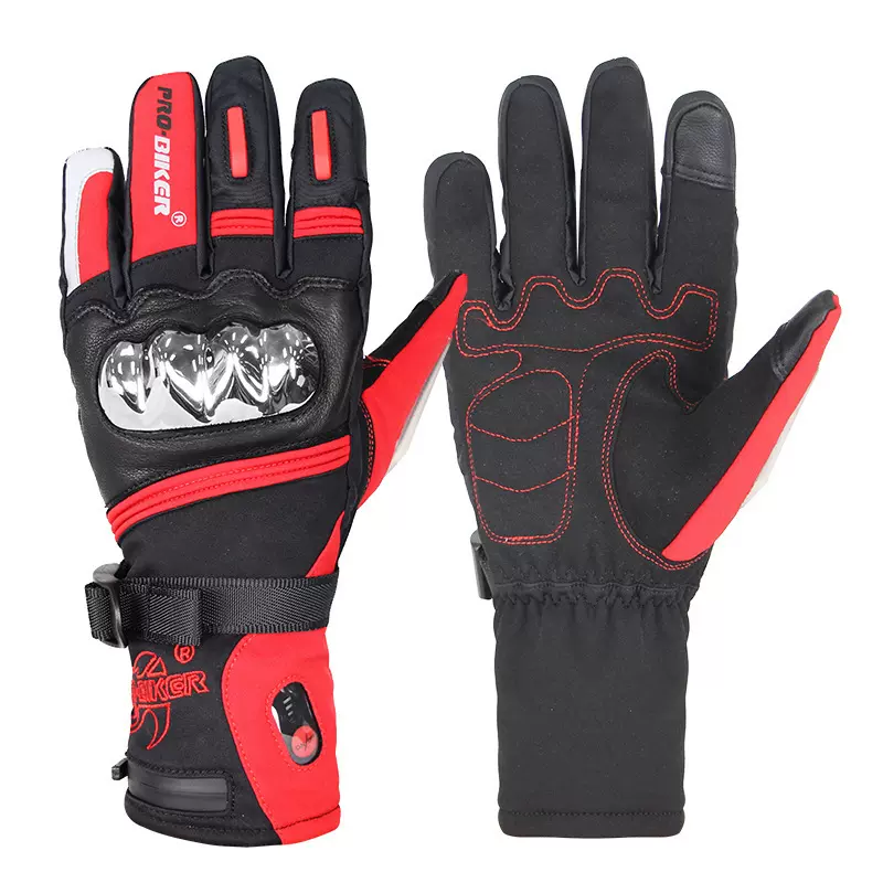 电热保暖防风防摔电动车摩托车山地自行车户外骑行运动手套防滑