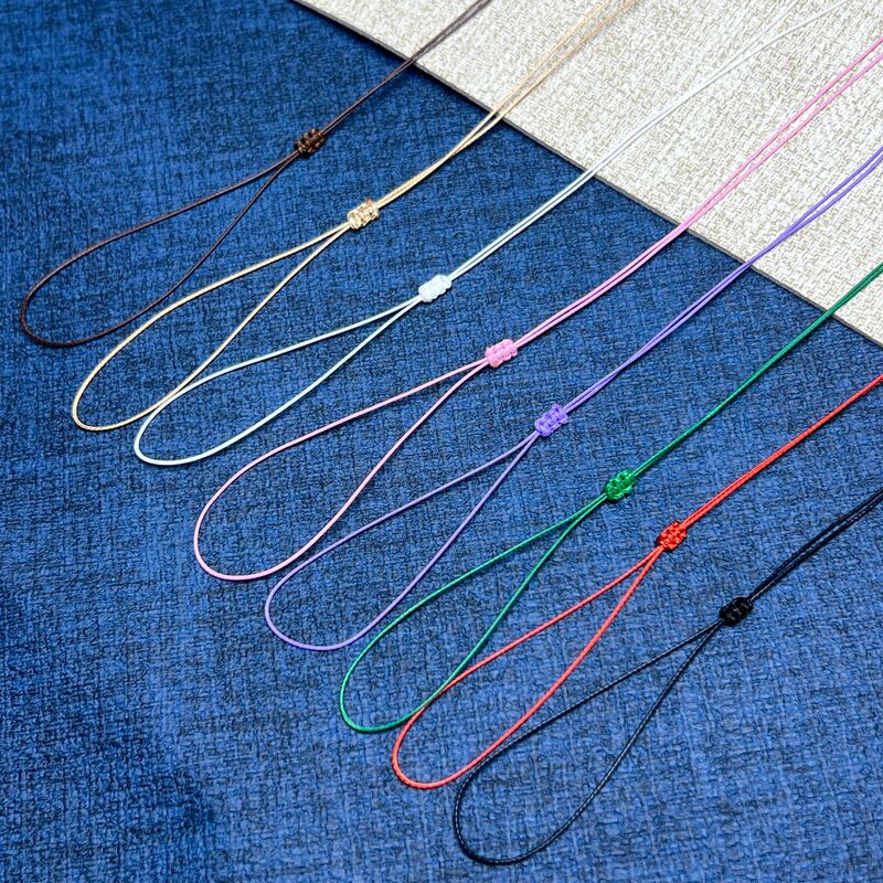 Ultra-Fine Small Hole Safety Buckle Ring Pendant Lanyard Necklace Rope Adjustable No-Tie Jade Pendant Wax Leather Rope Ultra-Fine Small Hole Safety Buckle Ring Pendant Lanyard Necklace Rope Adjustable No-Tie Jade Pendant Wax Leather Rope