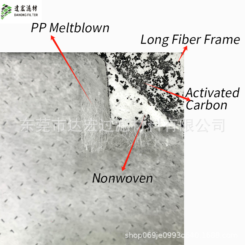 HEPA熔喷炭布/高效活性炭布/超声波熔喷碳布 /空气净化器滤芯滤材