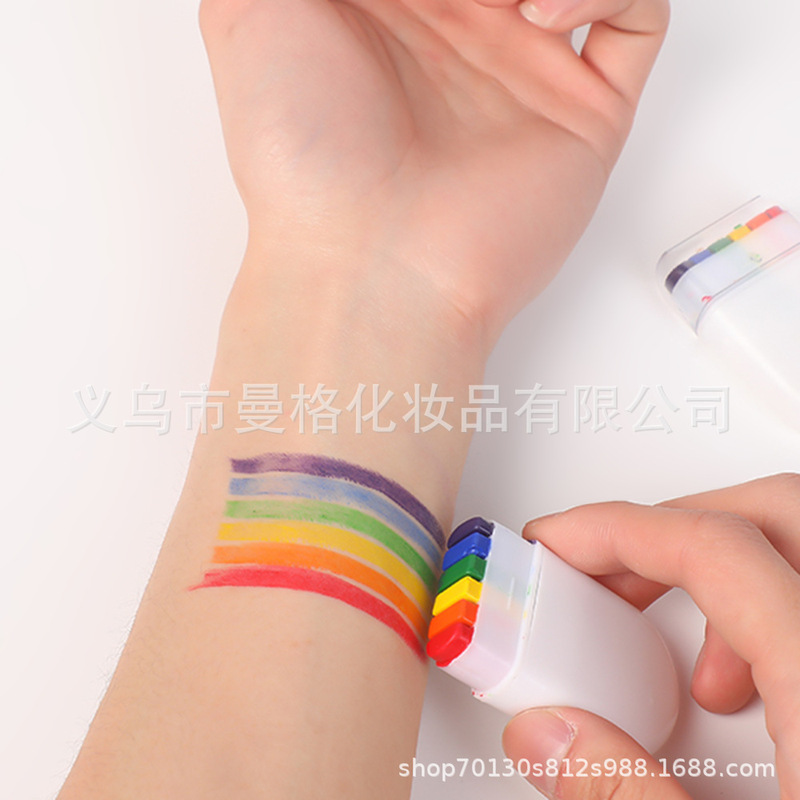 Six-Color Face Paint Party Festival Kidsren's Makeup Face Paint Stage Painting DIY Body Painting Washable Paint Six-Color Face Paint Party Festival Kidsren's Makeup Face Paint Stage Painting DIY Body Painting Washable Paint