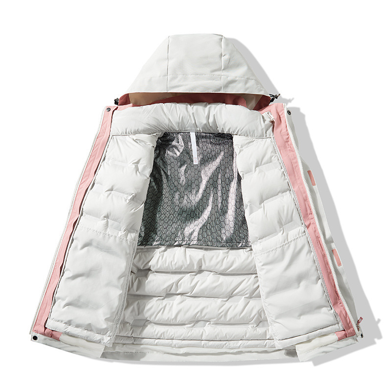 Down Lining Jacket Women's Three-In-One Jacket Men's Cold-Proof and Warm Travel Hooded Winter down Jacket Normcore Down Lining Jacket Women's Three-In-One Jacket Men's Cold-Proof and Warm Travel Hooded Winter down Jacket Normcore