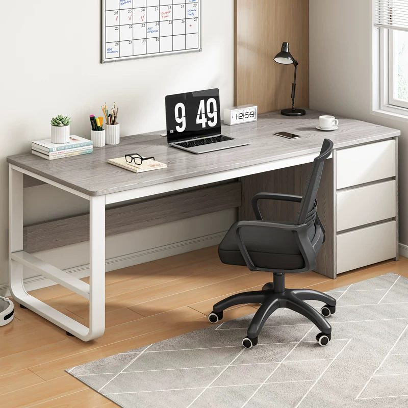 Staff office desk with drawers for home use, modern simple bedroom student study desk, computer desk, desktop Staff office desk with drawers for home use, modern simple bedroom student study desk, computer desk, desktop