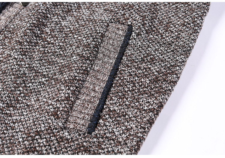 Herren Strickjacke Für Herbst Winter Gefüttert Mit Stehkragen_voghion.com