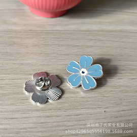 跨境创意樱花系列滴油合金胸针团花锦簇金属徽章领花衣服小配饰