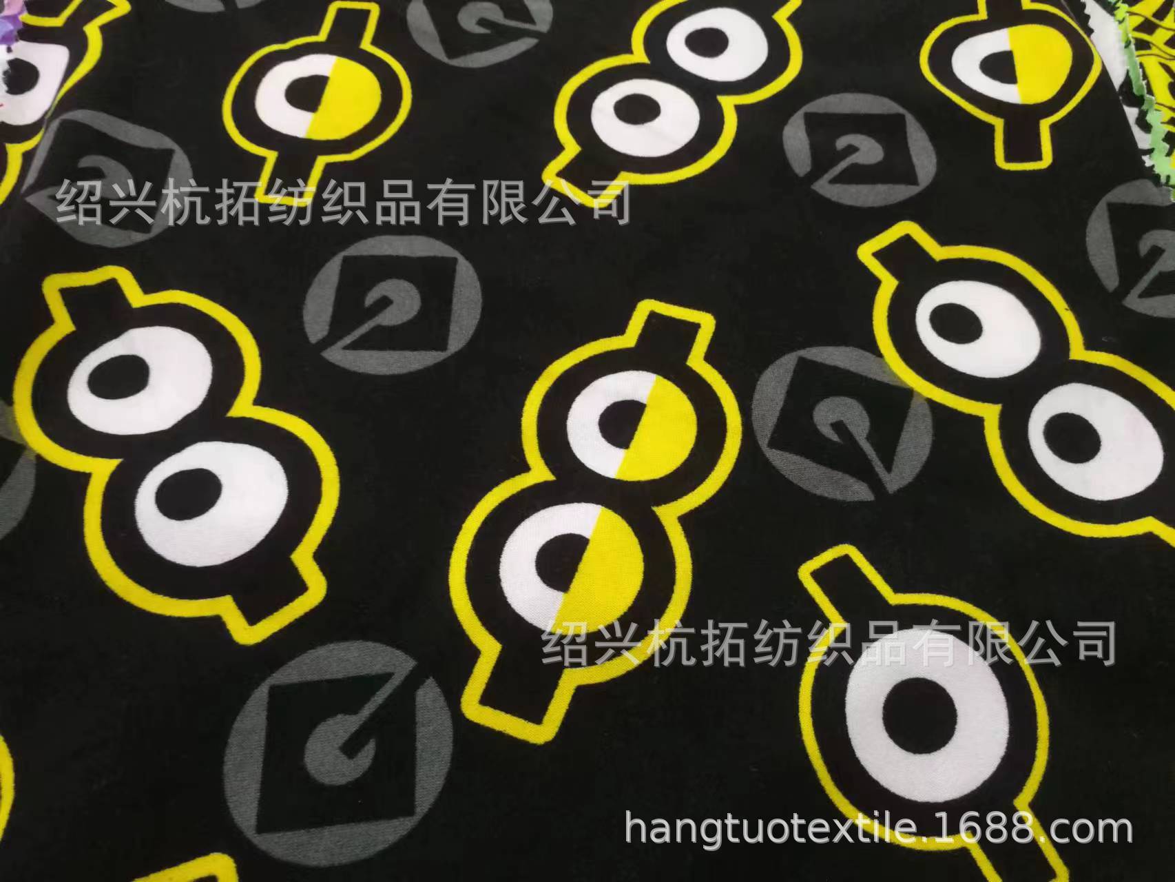 针织180g95%再生涤纶5%氨纶100D144F双磨毛印花牛奶丝汗布