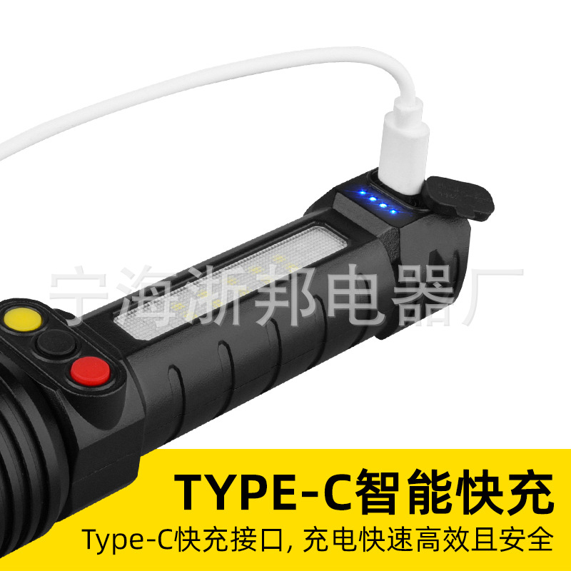 Nueva luz de señal de luz fuerte cinturón de vida luz lateral rojo Blanco verde/amarillo de tres colores batería incorporada luz de señal de ferrocarril linterna