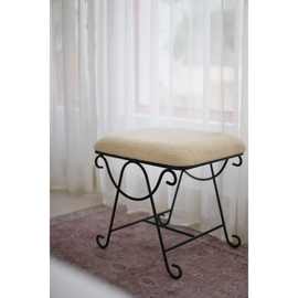 法式复古梳妆凳家用卧室化妆凳子中古风设计床尾凳化妆凳移动琴凳