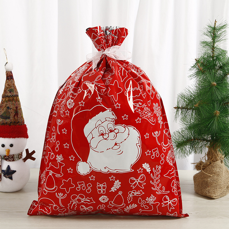 En stock corbata cuerda Navidad caramelo bolsa alce Santa Claus Correa cordón bolsa caramelo bolsa de regalo personalización image 25
