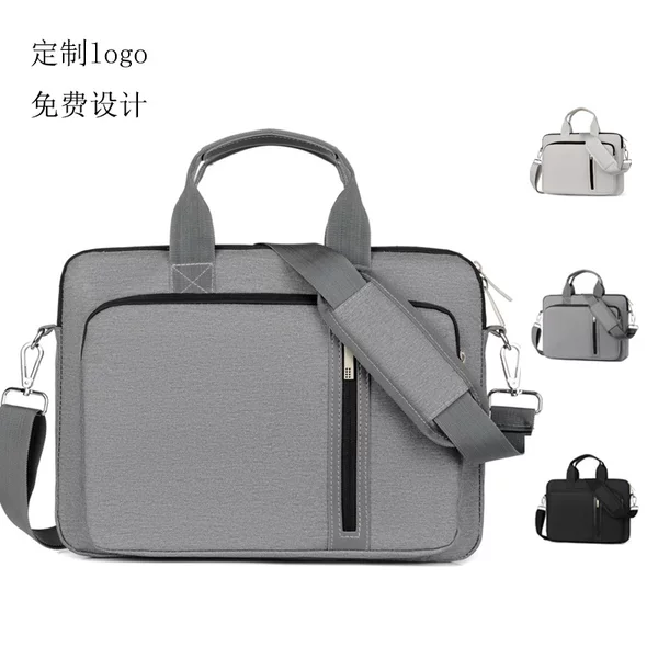 Processing customized shock-resistant computer bag portable shoulder business notebook bag 14/15.6/17.3 liner briefcase