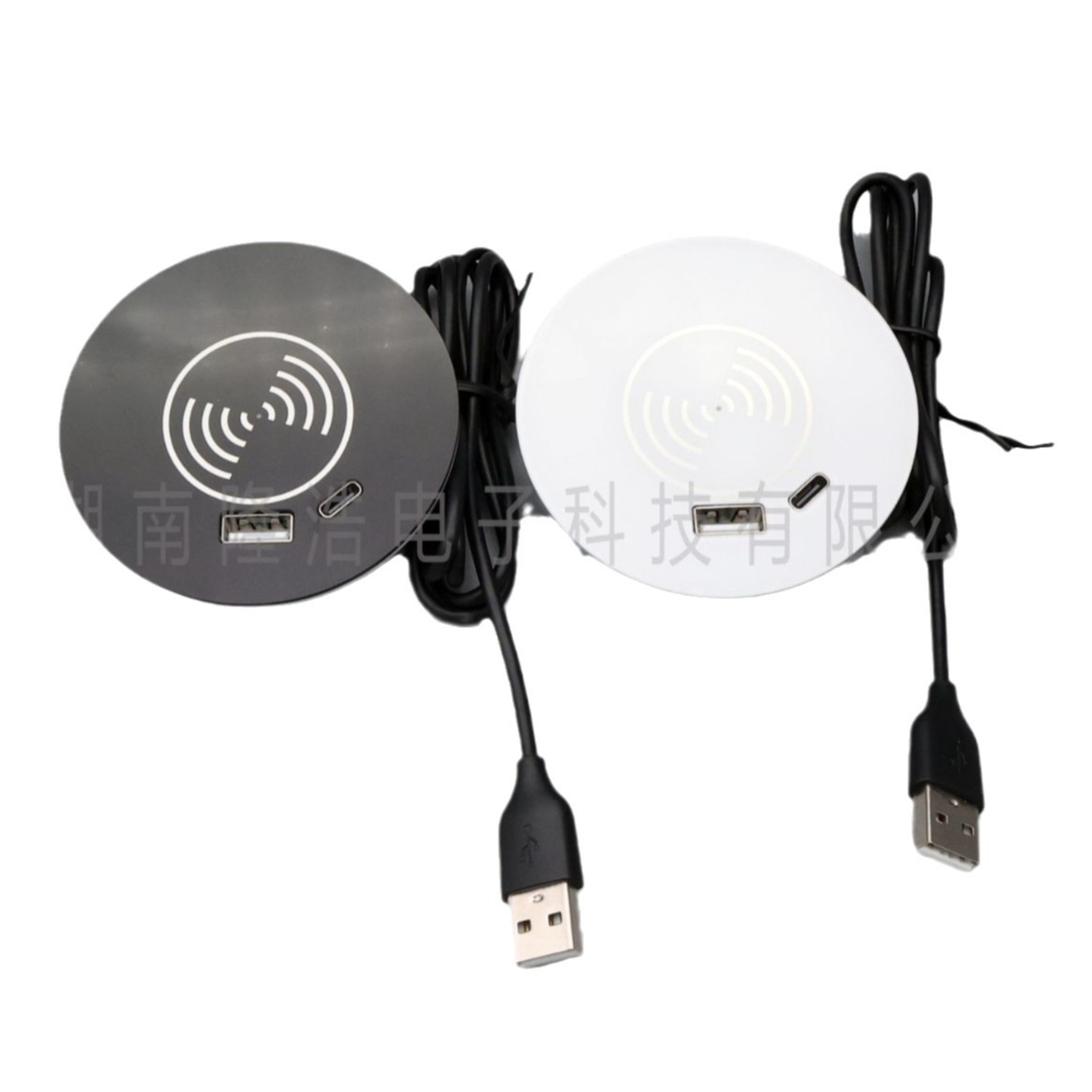 Gömülü yuvarlak kablosuz hızlı şarj 15W üçü bir arada çok işlevli görünmez USB+TYPEC çeşitli evler için uygundur
