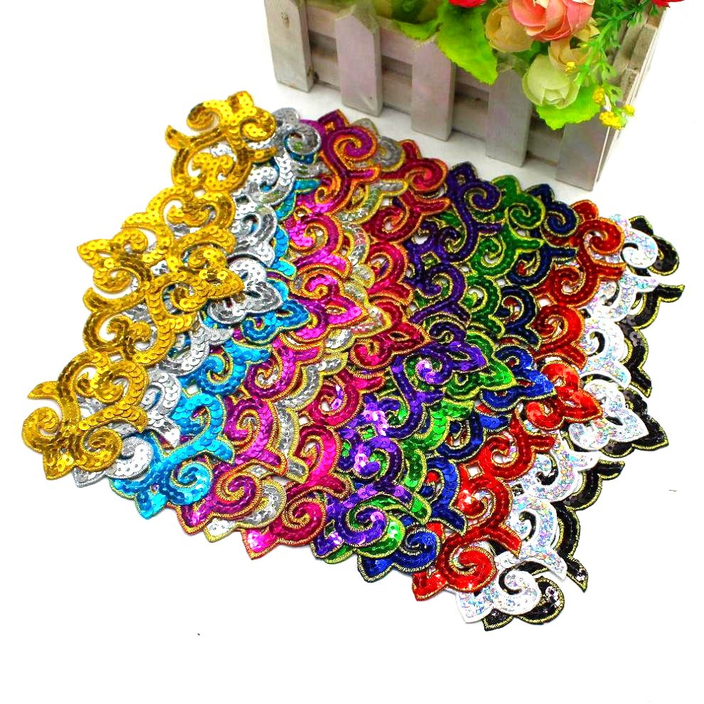 diy材料服装辅料cosplay动漫礼服古装民族刺绣布贴补贴亮片熨烫花