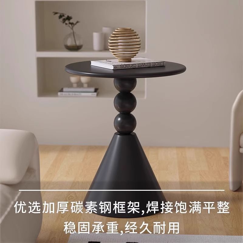 クリーム北欧鉄芸辺茶数ソファー小戸型客間円形ベランダ創意ベッドサイドシンプルなサイドテーブル現代|undefined