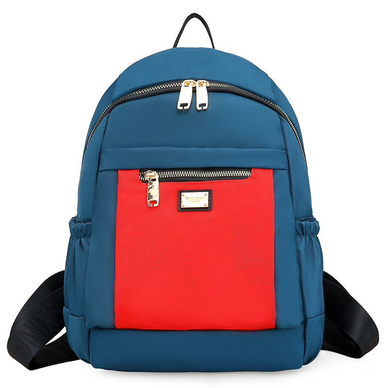 Multi-capa ligera de gran capacidad madre bolsa de viaje de ocio al aire libre de las mujeres mochila portátil simple contraste de color mochila