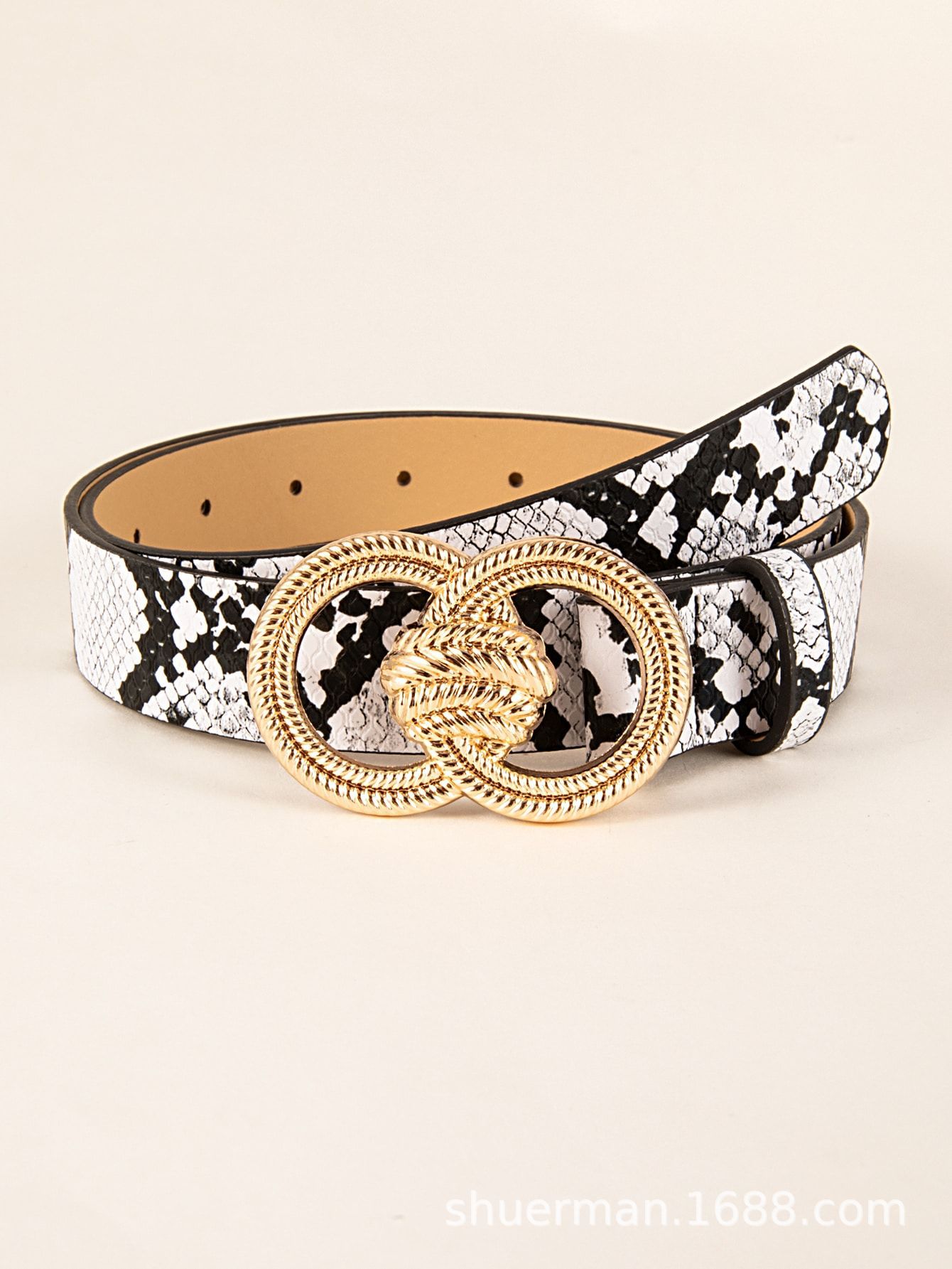Fashion Snakeskin Pu Leather Alloy Belt Buckle Women's Leather Belts 1 Piece display picture 4