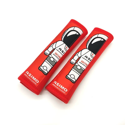 unlimited TRD Fujiwara MOMO — Seat belt shoulder pad - asimo-red