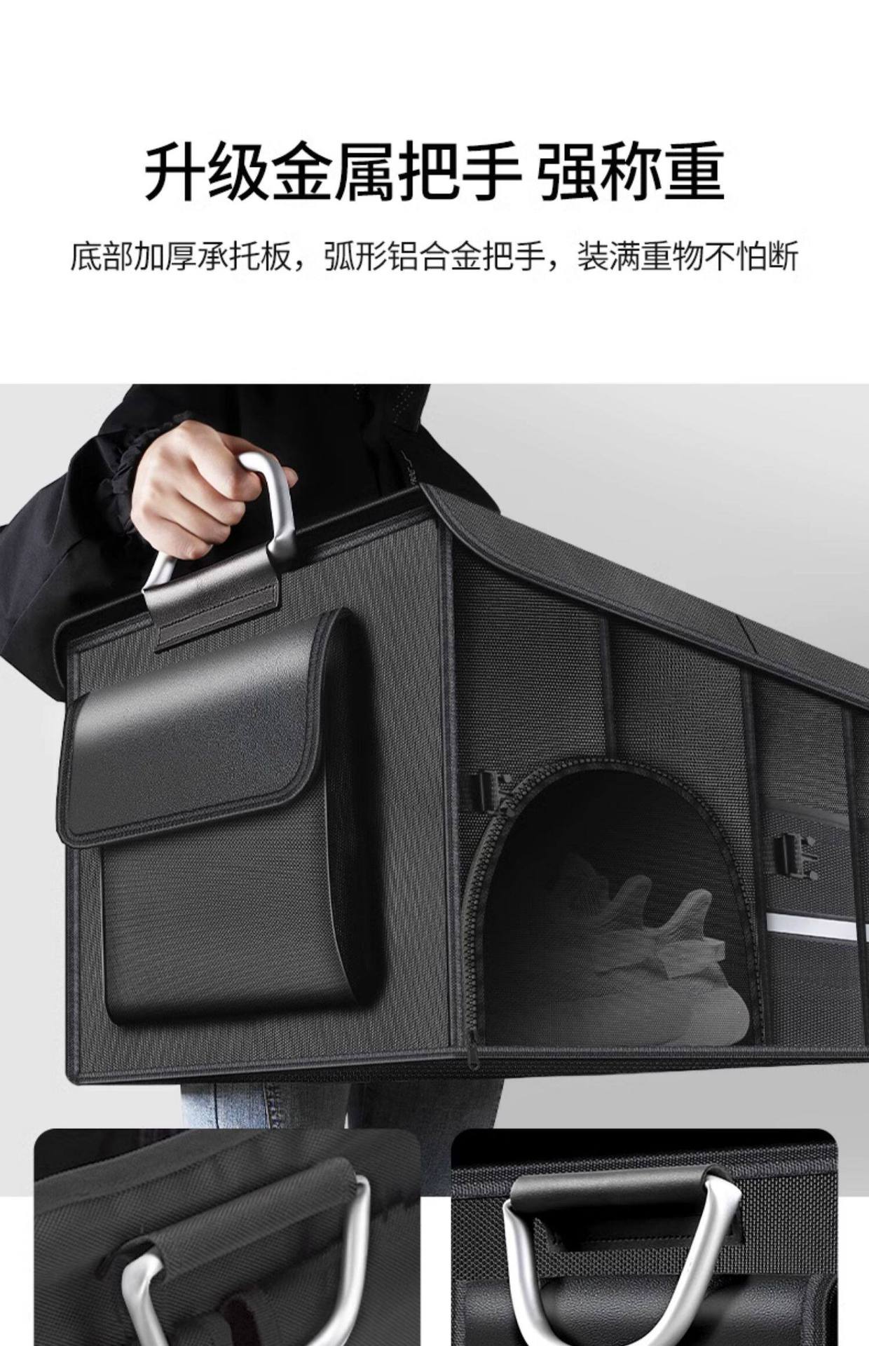 Car Storage Box, Trunk Organizer, Multifunctional Foldable Storage Box, Car-Mounted Oxford Cloth Organizer, Magic Storage Solution