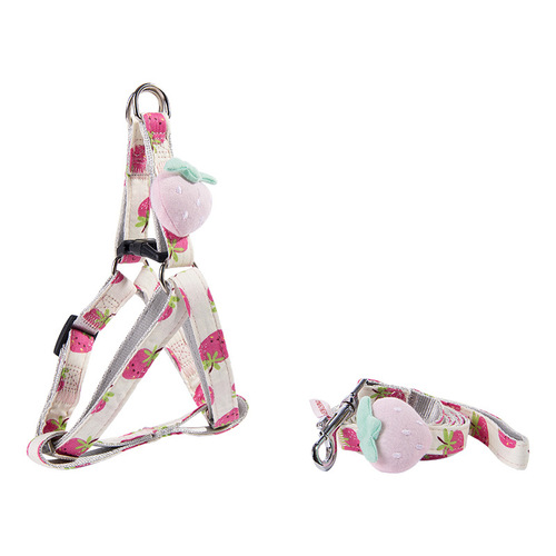 Pet sample fruit leash Fresh fruit print dog leash Adjustable anti-breakaway dog ​​leash