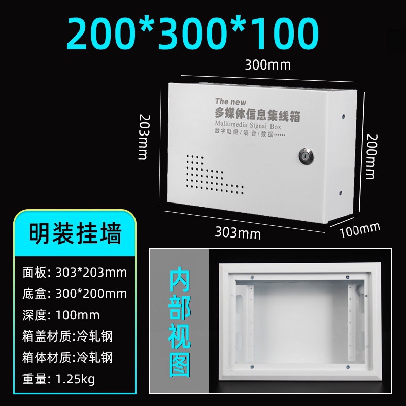 200*300*100 표면 장착형 벽걸이